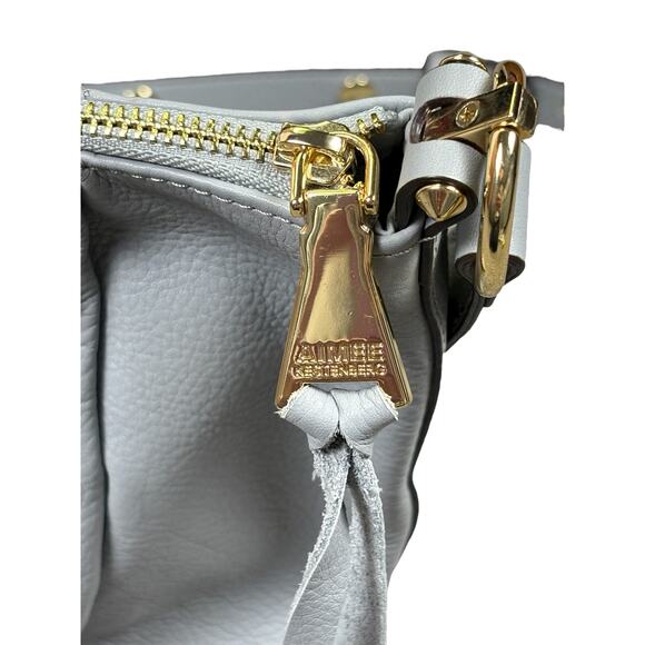 Aimee Kestenberg Chakra Satchel Crossbody Bag Purse Whipstitch Fringe Leather - Picture 5 of 11